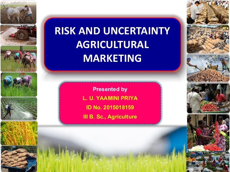Risk and uncertainty agricultural marketing