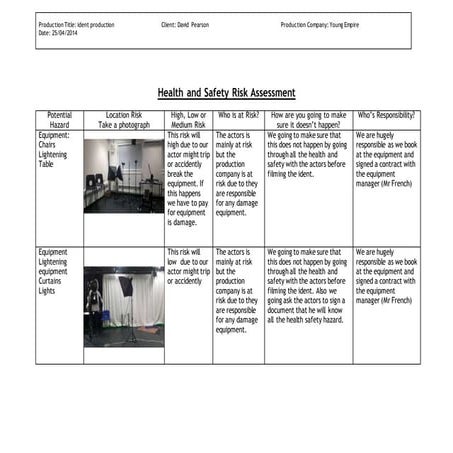 Risk assessment (media) | PPTX