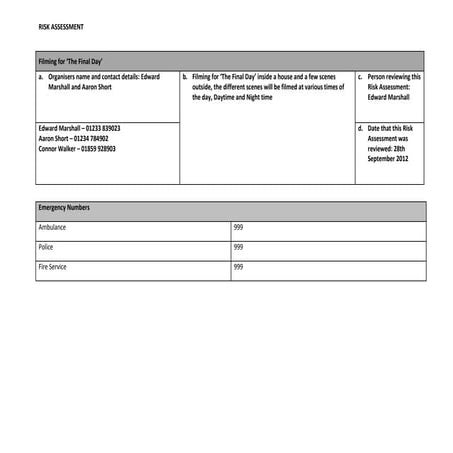 Risk assesment   new