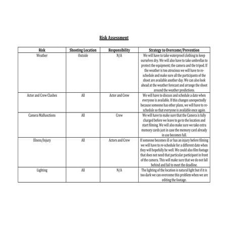 Risk assessment | DOCX
