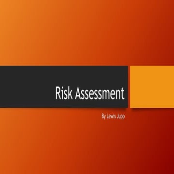 Risk assessment