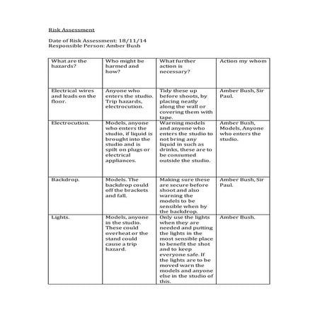 Risk assessment | DOC