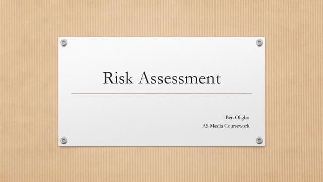Risk Assessment
