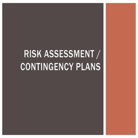 Risk assessment