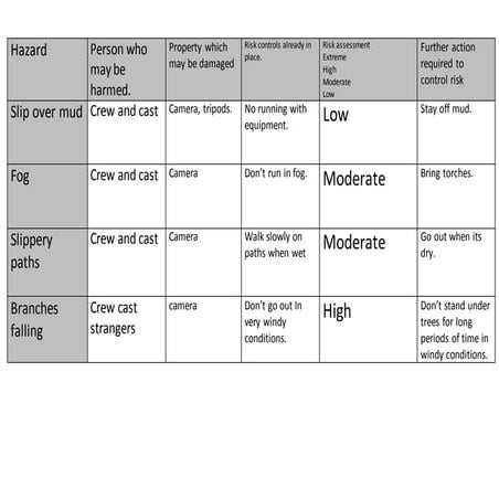 Risk Assessment Task Sheet | DOCX