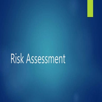 Risk assessment