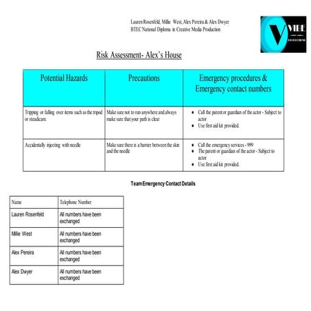Garage risk assessment | DOC
