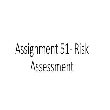 Risk assessment