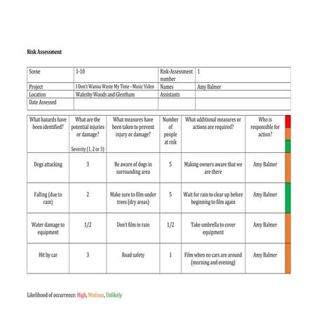 Risk Assessment | DOCX