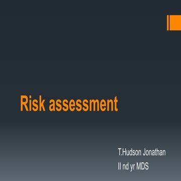 Risk assessment