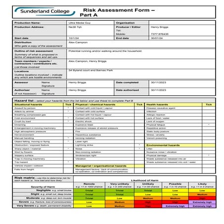 Risk Assessment - Short film.docx
