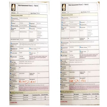 Risk Assessment 1 and 2 Signed