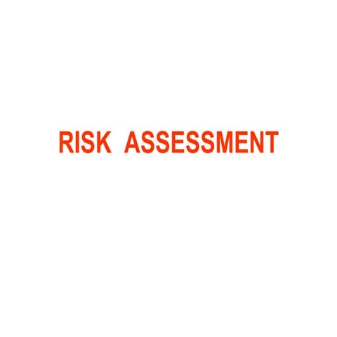 Risk  assessment 3