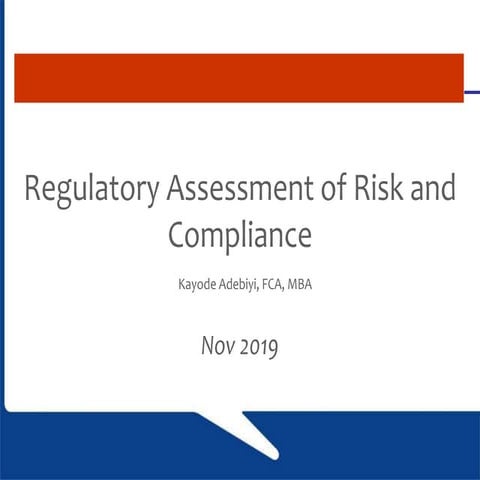 Risk assessment and compliance 151119