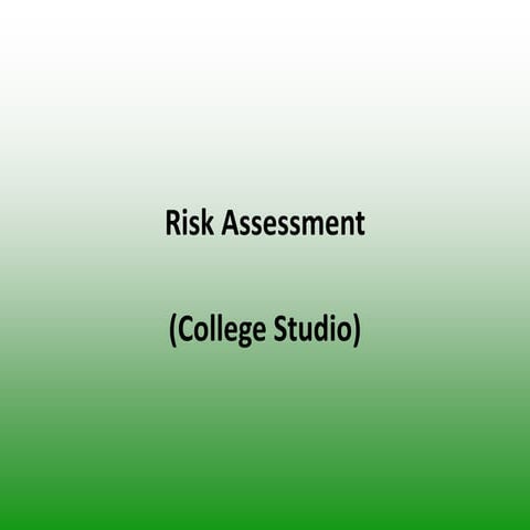 Risk assessment (college studio)