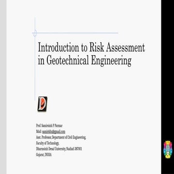 Risk Assessment in Geotechnical Engineering .pptx