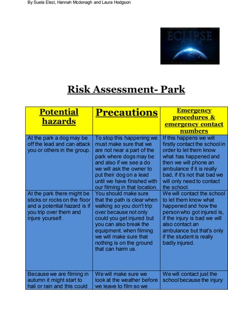 Riskassessment benjamins house | PDF