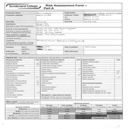 risk assessments | PDF