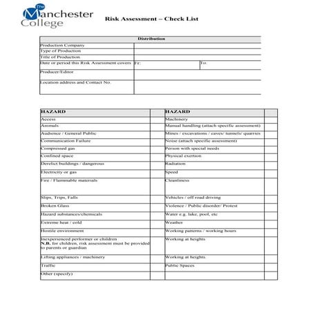 Risk assessment form draft 3 | DOCX
