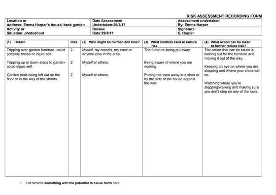 Risk assessment moutain | DOC | Medical Health