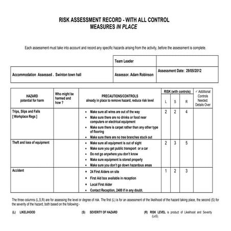 Risk assessment townhall | DOC