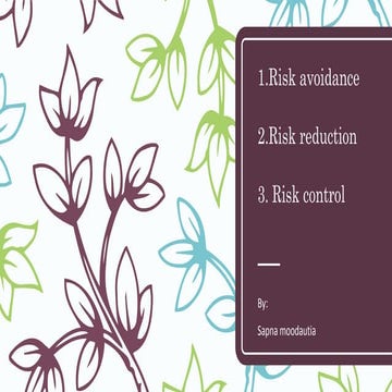 Risk avoidance