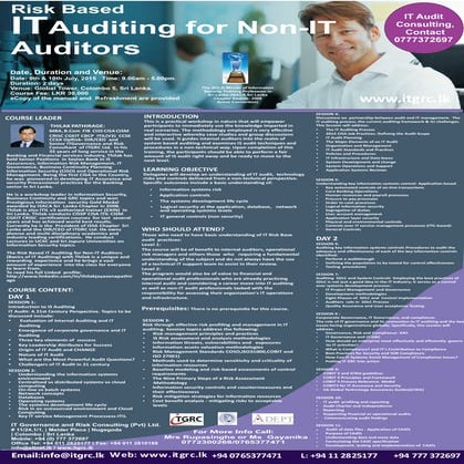 Risk based it auditing for non it auditors (basics of it auditing) final 12