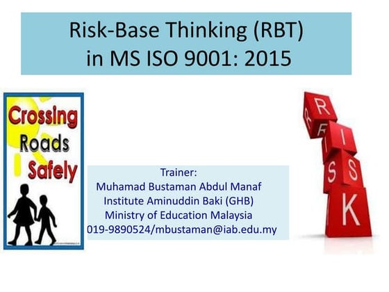 Risk opportunity analysis ISO 9001:2015 | PPT