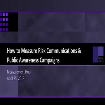Risk comms measurement april 2018