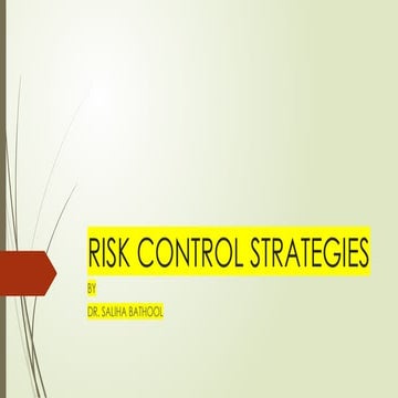 RISK CONTROL.pptx strategies and implemantation | PPTX