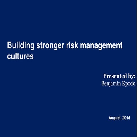 Risk culture presentation