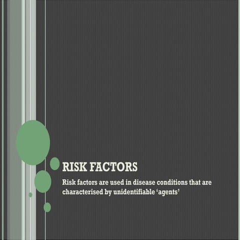 Risk factors in disease conditions notification