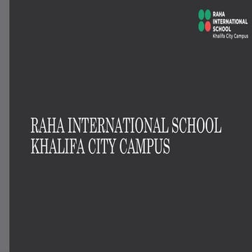 DIPLOMA PROGRAMME At Raha International School Khalifa City Campus