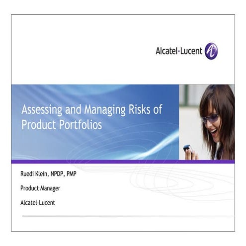 Product Portfolio Risk Management | PDF