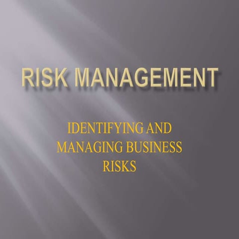 Risk management