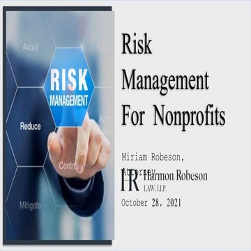 Nonprofit Risk management | PPTX