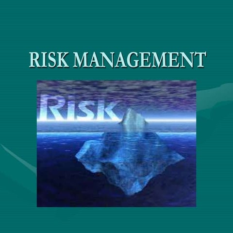 Risk Management in Insurance Sector