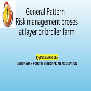 RISK MANAGEMENT for LAYER OR BROILER FARM | PPTX
