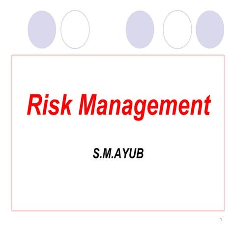 Risk management & basel ii 