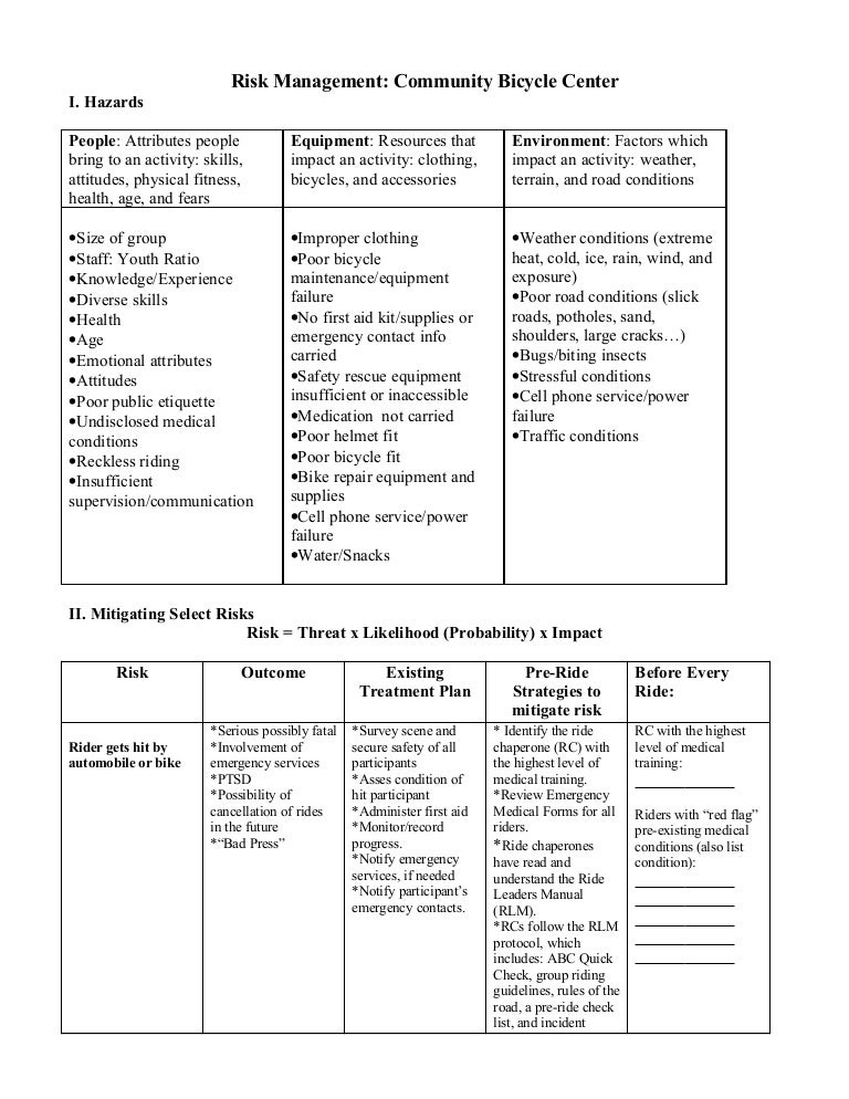 Risk management bike rides 1.21.2010