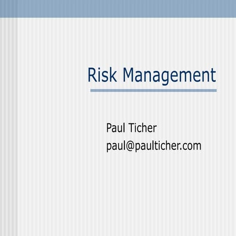 Risk Management