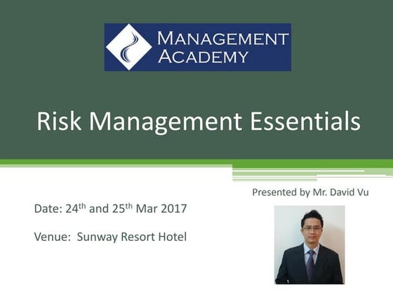 Risk management - Alan Bardwell | PPT