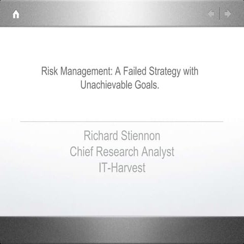 Why Risk Management is Impossible