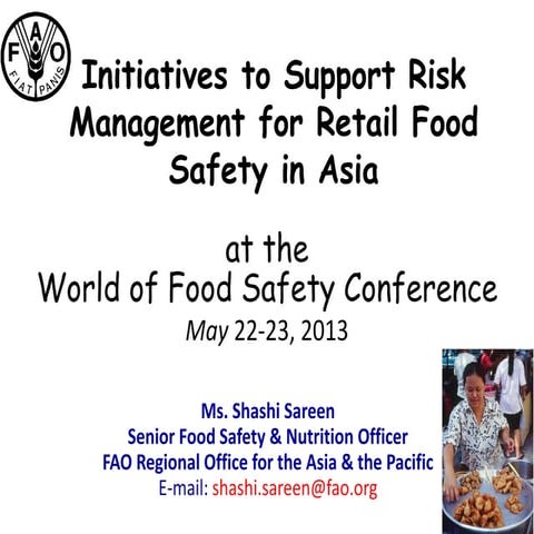 Risk Management for Retail Food Safety in Asia