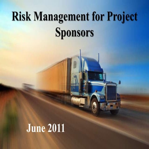 Risk managementforsponsors barnes