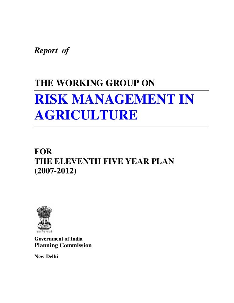 Risk management in agriculture