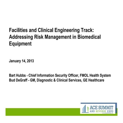 Information Security Risk Management in Biomedical Equipment | PDF