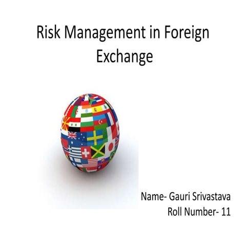 Risk management in foreign exchange