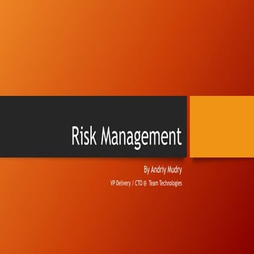 Risk Management 