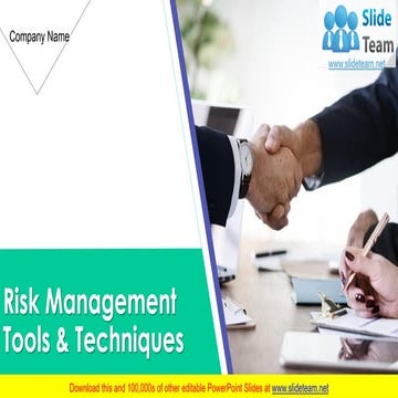 Risk Management Tools And Techniques PowerPoint Presentation Slides